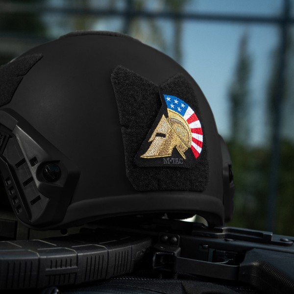 M-Tac нашивка Spartan Helmet USA (вышивка) Black - 51333099