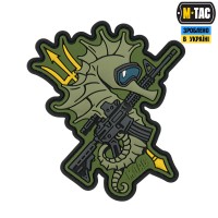 M-Tac нашивка Морской Конек (PVC) олива