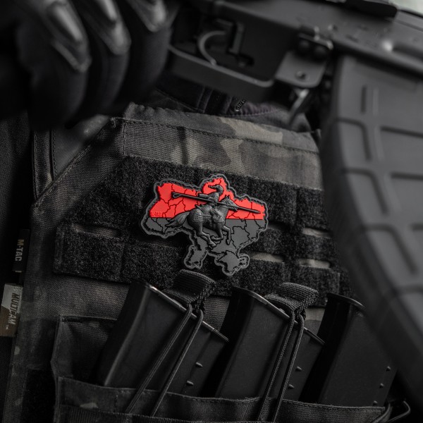 M-Tac нашивка Козацька Україна 3D PVC Red/Black - 51349006 M-Tac нашивка Козацька Україна 3D PVC Red/Black - 51349006