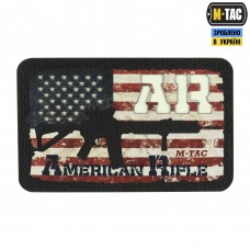 M-Tac нашивка AR-15 American Rifle (80х50 мм) Black/GID