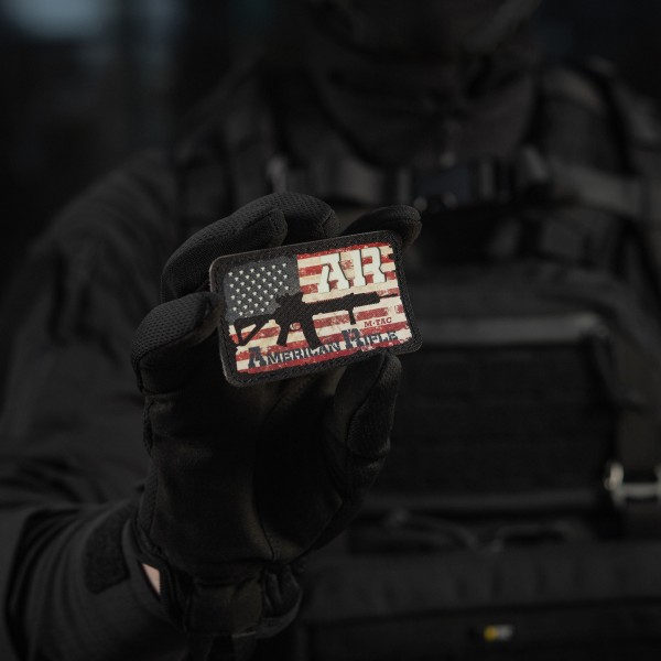 M-Tac нашивка AR-15 American Rifle (80х50 мм) Black/GID - 51353299 M-Tac нашивка AR-15 American Rifle (80х50 мм) Black/GID - 51353299