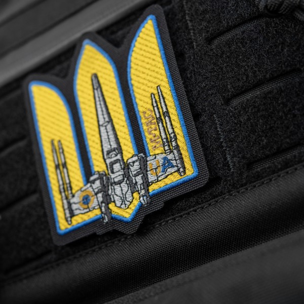 M-Tac нашивка Тризуб UA-Wing (вишивка) Black - 51373002