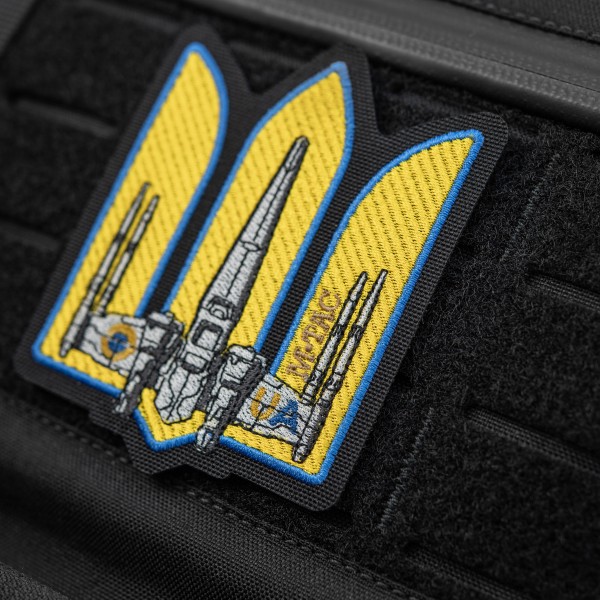 M-Tac нашивка Тризуб UA-Wing (вишивка) Black - 51373002