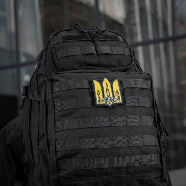 M-Tac нашивка Тризуб UA-Wing (вишивка) Black - 51373002