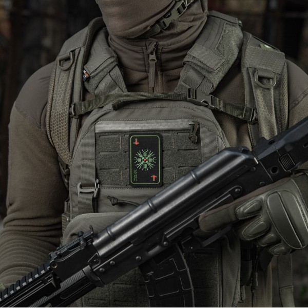M-Tac нашивка карта Компас Вікінгів (вишивка) Black/Olive - 51392201