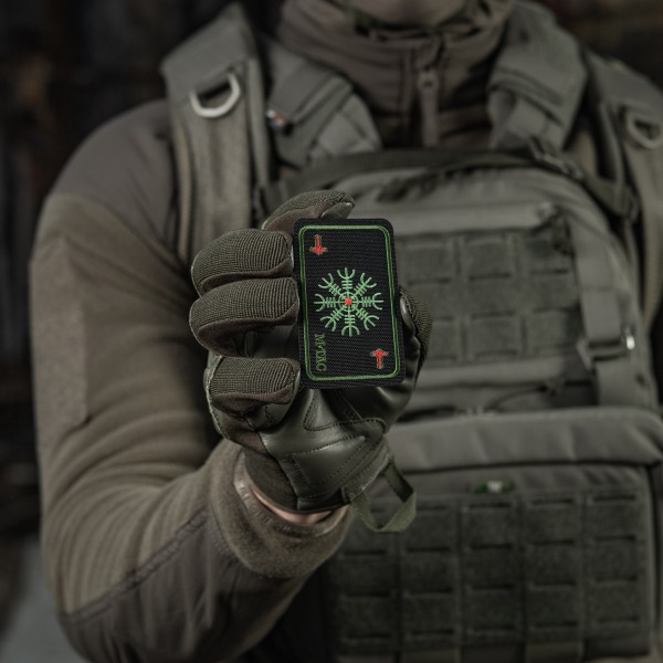 M-Tac нашивка карта Компас Вікінгів (вишивка) Black/Olive - 51392201