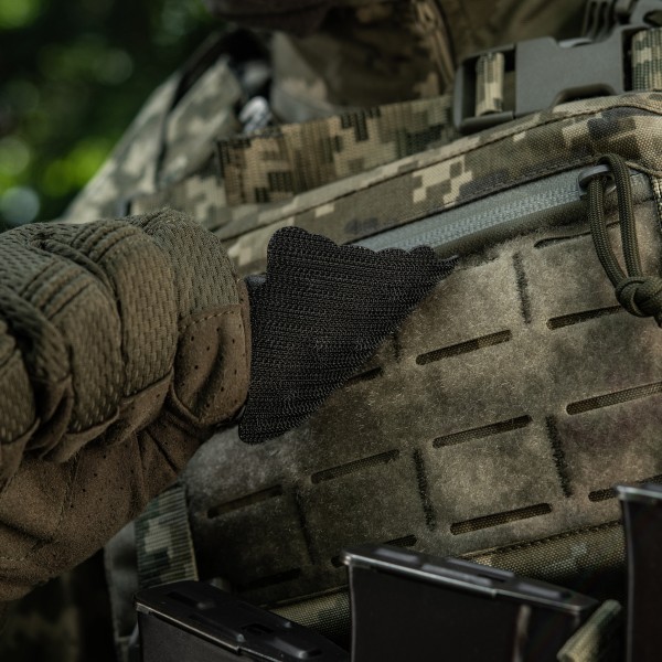 M-Tac нашивка Тризуб Червоний мак (вишивка) Black - 51405002