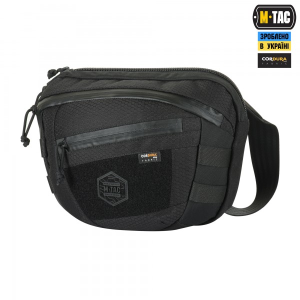 M-Tac сумка Sphaera Hex Hardsling Bag Large з липучкою Elite Black - 51422002