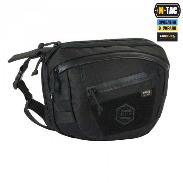 M-Tac сумка Sphaera Hex Hardsling Bag Large з липучкою Elite Black - 51422002