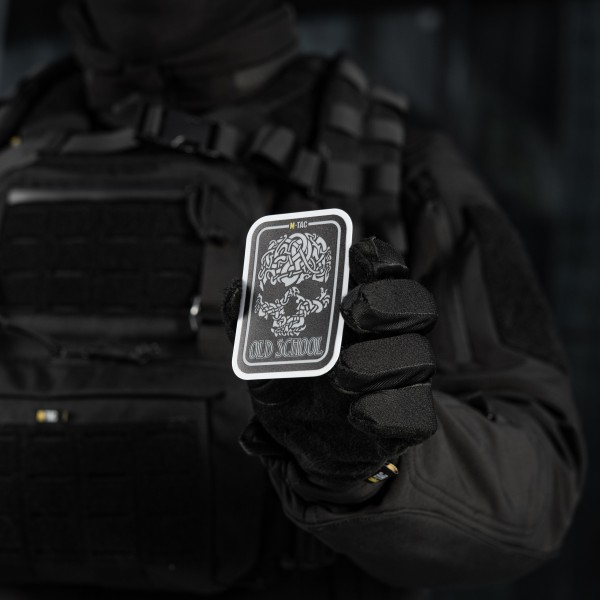 M-Tac наклейка Old School Small світловідбиваюча Black - 51423002-S