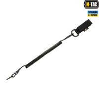 M-Tac шнур страховочный Lite под карабин с D-кольцом черный