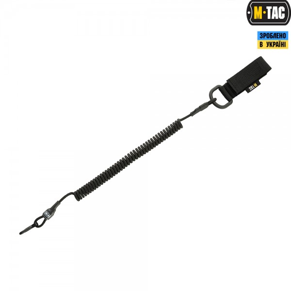 M-Tac шнур страховочный Lite под карабин с D-кольцом черный - 51436002