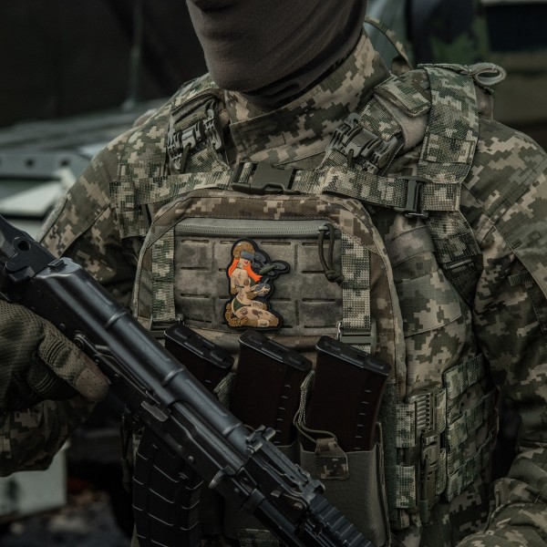 M-Tac нашивка Tactical girl №6 PVC redhead Hooligan Olive V1 - 51465001