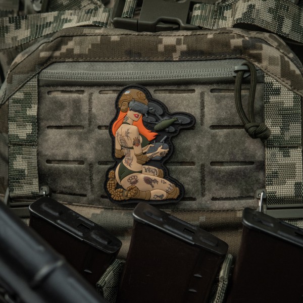 M-Tac нашивка Tactical girl №6 PVC redhead Hooligan Olive V1 - 51465001