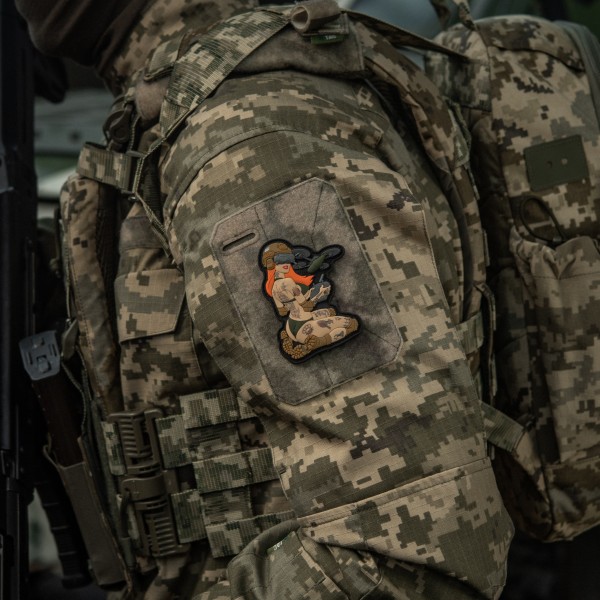 M-Tac нашивка Tactical girl №6 PVC redhead Hooligan Olive V1 - 51465001