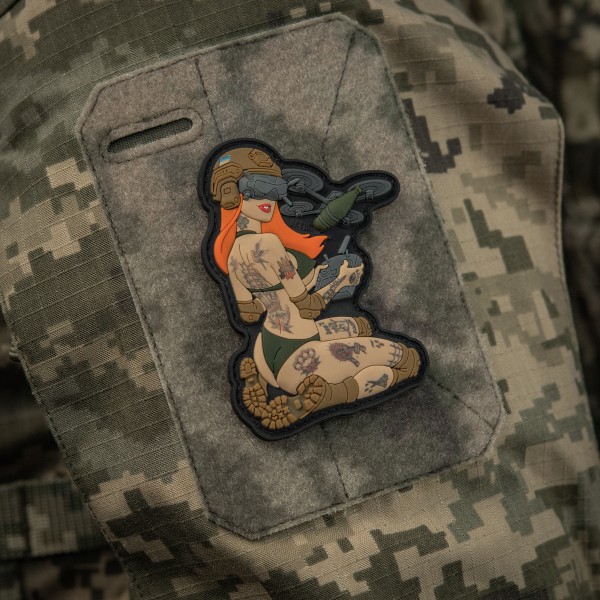 M-Tac нашивка Tactical girl №6 PVC redhead Hooligan Olive V1 - 51465001