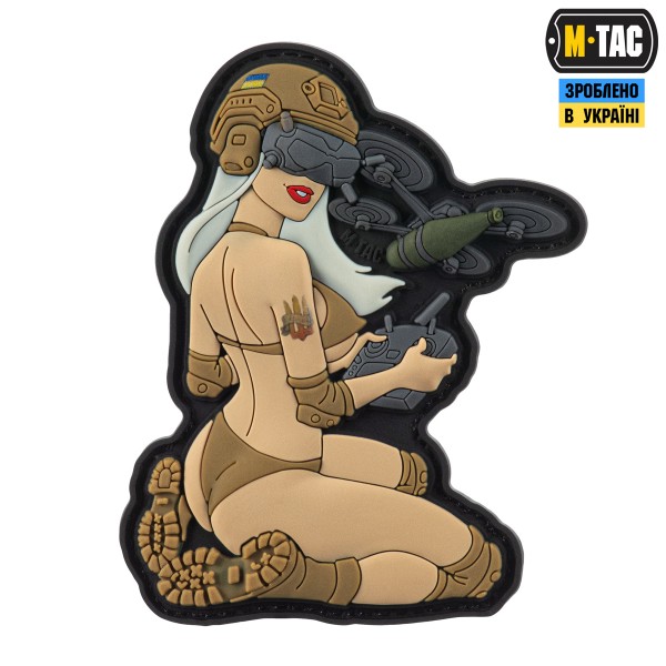 M-Tac нашивка Tactical girl №6 PVC White/Coyote V1 - 51465005