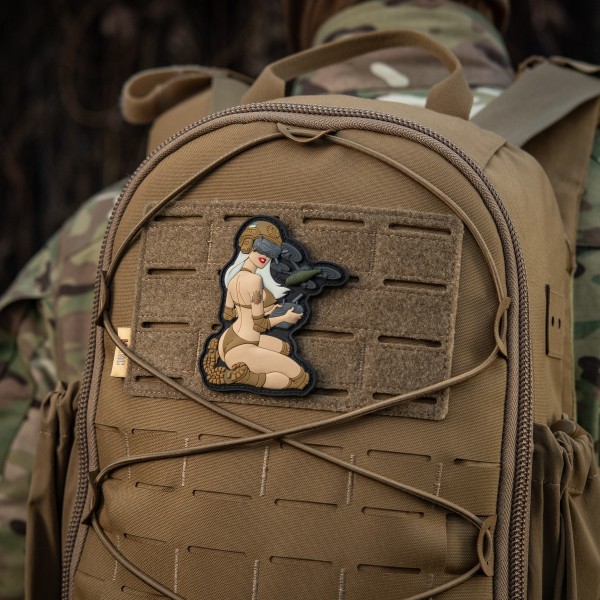 M-Tac нашивка Tactical girl №6 PVC White/Coyote V1 - 51465005