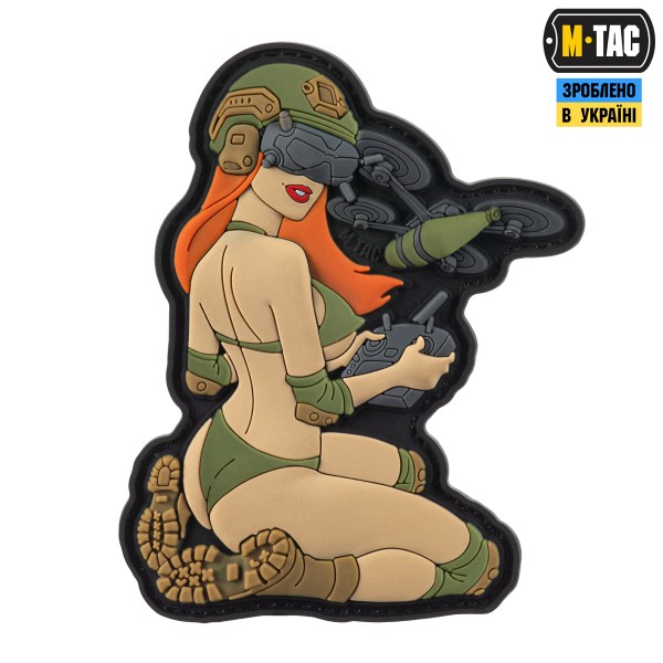 M-Tac нашивка Tactical girl №6 PVC redhead/Light Olive V1 - 51465007