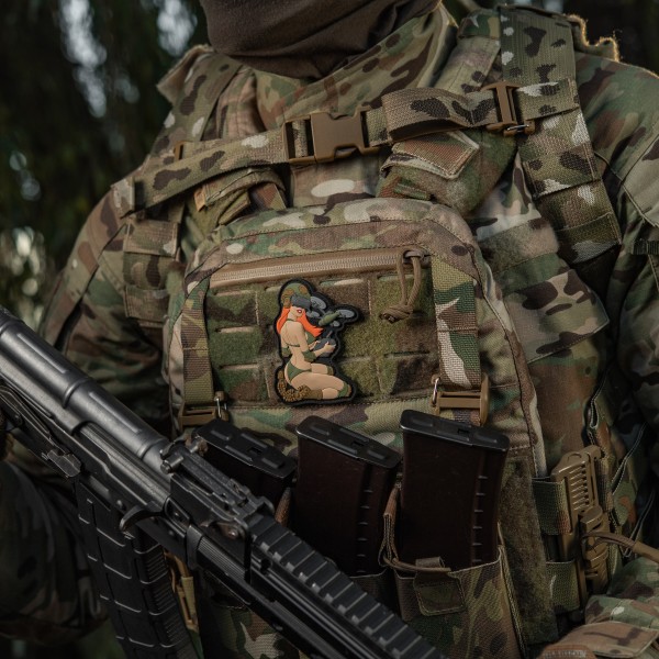 M-Tac нашивка Tactical girl №6 PVC redhead/Light Olive V1 - 51465007