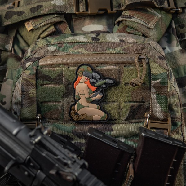 M-Tac нашивка Tactical girl №6 PVC redhead/Light Olive V1 - 51465007