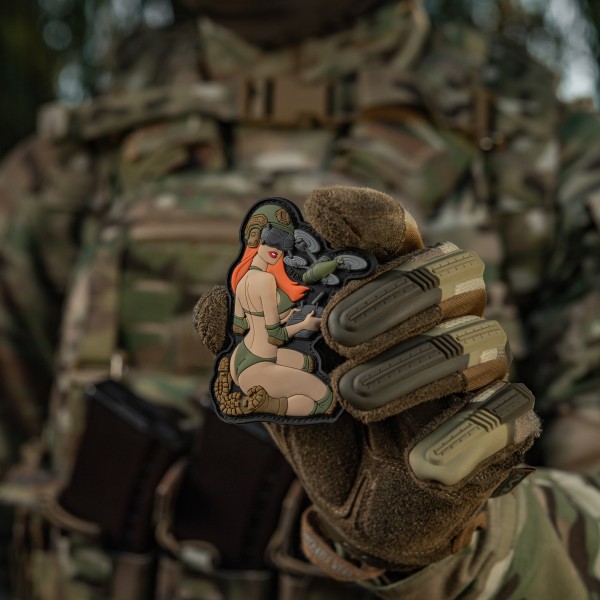 M-Tac нашивка Tactical girl №6 PVC redhead/Light Olive V1 - 51465007