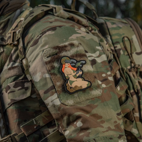 M-Tac нашивка Tactical girl №6 PVC redhead/Light Olive V1 - 51465007