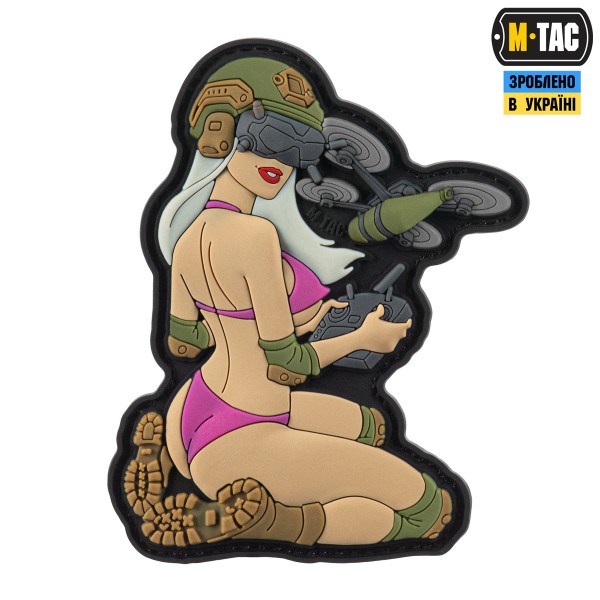 M-Tac нашивка Tactical girl №6 PVC White/Pink/Olive V2 - 51468002