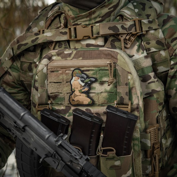 M-Tac нашивка Tactical girl №6 PVC White/Coyote/Olive V2 - 51468003
