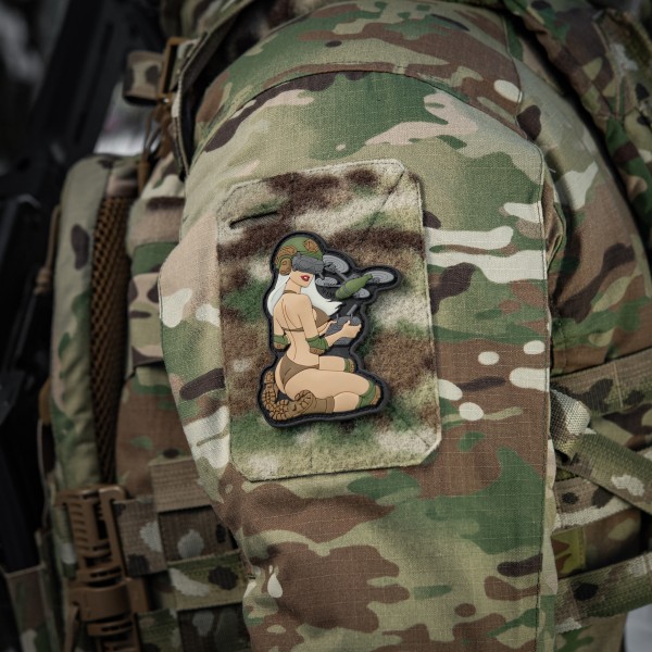 M-Tac нашивка Tactical girl №6 PVC White/Coyote/Olive V2 - 51468003