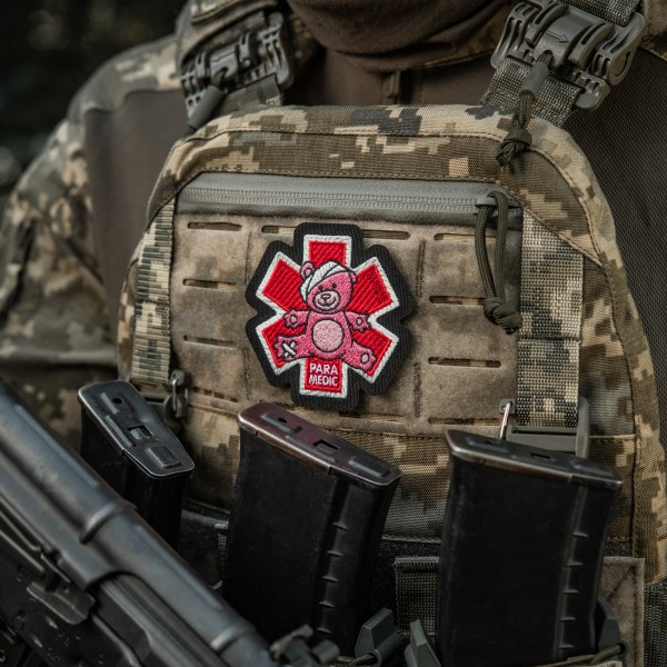 M-Tac нашивка Paramedic Ведмідь (вышивка) Pink/Black - 51480002