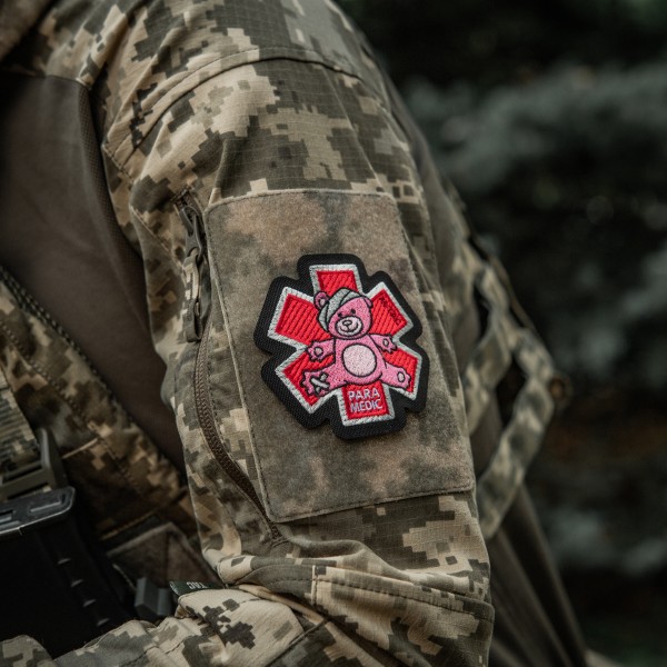 M-Tac нашивка Paramedic Ведмідь (вышивка) Pink/Black - 51480002