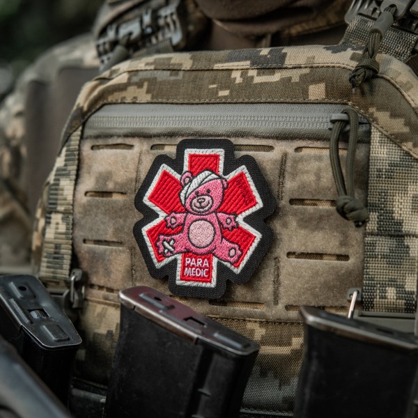 M-Tac нашивка Paramedic Ведмідь (вышивка) Pink/Black - 51480002