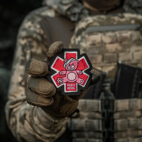 M-Tac нашивка Paramedic Ведмідь (вышивка) Pink/Black - 51480002