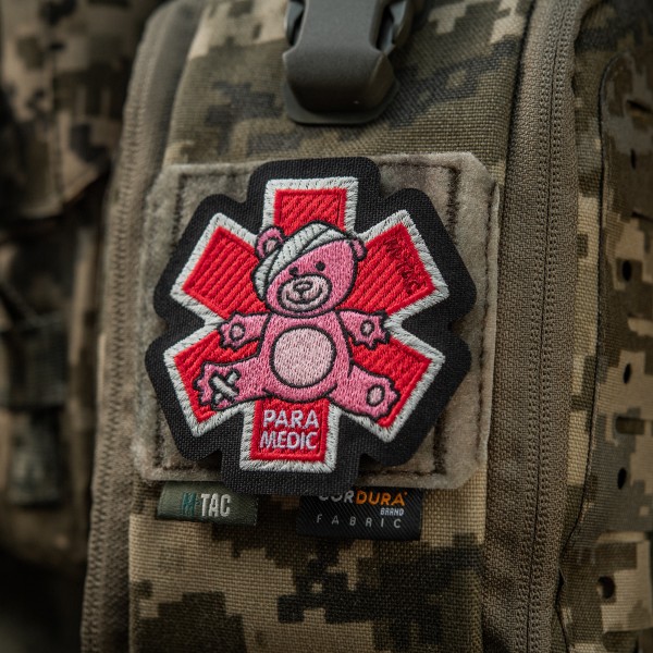 M-Tac нашивка Paramedic Ведмідь (вышивка) Pink/Black - 51480002