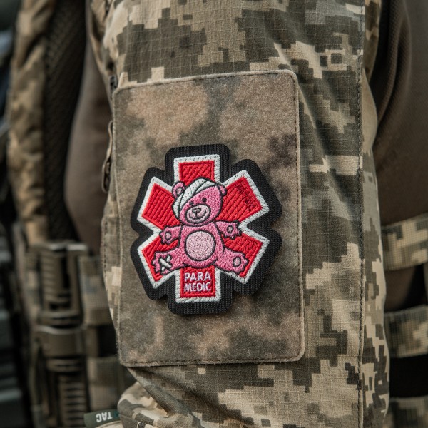 M-Tac нашивка Paramedic Ведмідь (вышивка) Pink/Black - 51480002