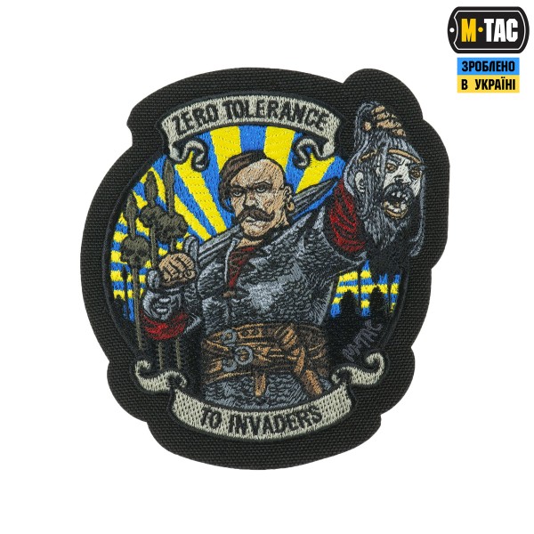 M-Tac нашивка Zero Tolerance (вышивка) Black - 51490002