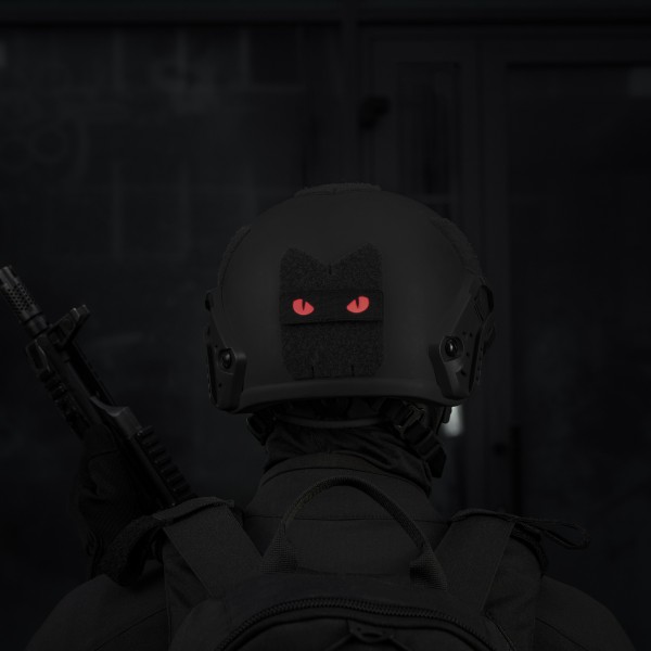 M-Tac нашивка Cat Eyes Laser Cut Black/Red/GID - 51495992