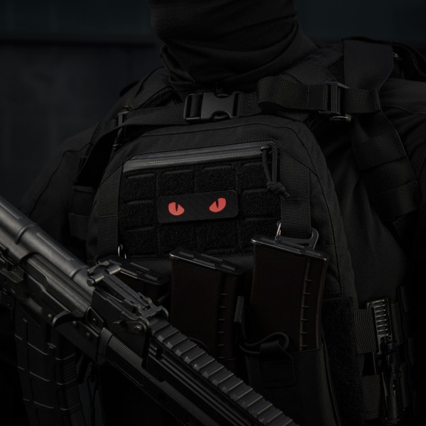 M-Tac нашивка Cat Eyes Laser Cut Black/Red/GID - 51495992