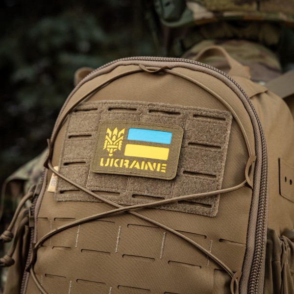 M-Tac нашивка Ukraine (с Тризубом) Laser Cut Coyote/Yellow/Blue/GID - 51497905