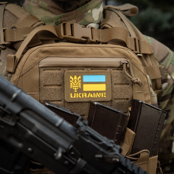 M-Tac нашивка Ukraine (с Тризубом) Laser Cut Coyote/Yellow/Blue/GID - 51497905