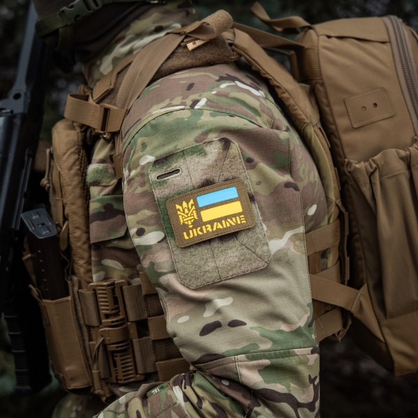 M-Tac нашивка Ukraine (с Тризубом) Laser Cut Coyote/Yellow/Blue/GID - 51497905