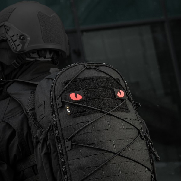 M-Tac нашивка Tiger Eyes Laser Cut (пара) Black/Red/GID - 51500992