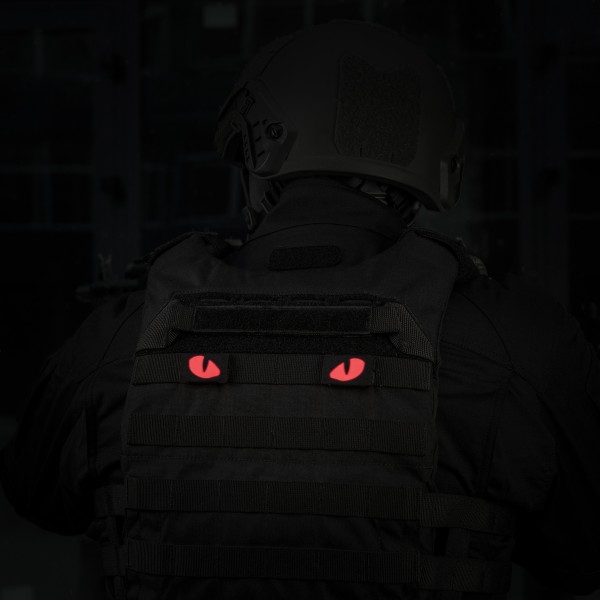 M-Tac нашивка Tiger Eyes Laser Cut (пара) Black/Red/GID - 51500992