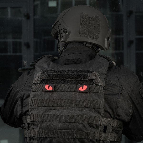 M-Tac нашивка Tiger Eyes Laser Cut (пара) Black/Red/GID - 51500992
