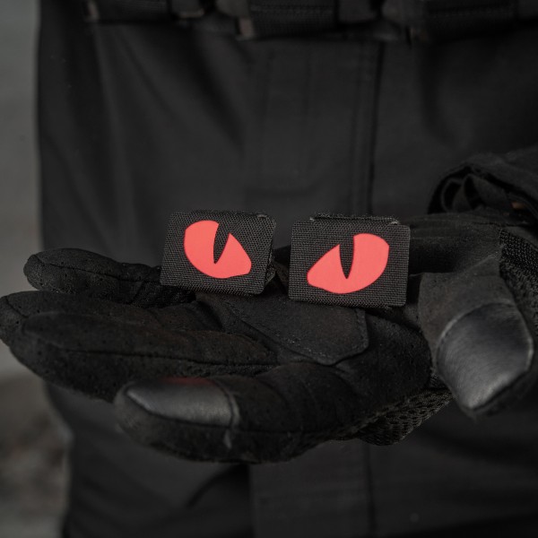 M-Tac нашивка Tiger Eyes Laser Cut (пара) Black/Red/GID - 51500992