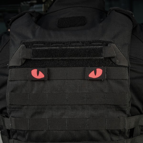 M-Tac нашивка Tiger Eyes Laser Cut (пара) Black/Red/GID - 51500992