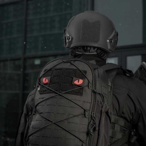 M-Tac нашивка Tiger Eyes Laser Cut (пара) Black/Red/GID - 51500992
