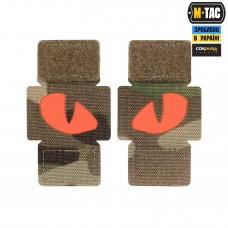 M-Tac нашивка Tiger Eyes Laser Cut (пара) Multicam/Red/GID