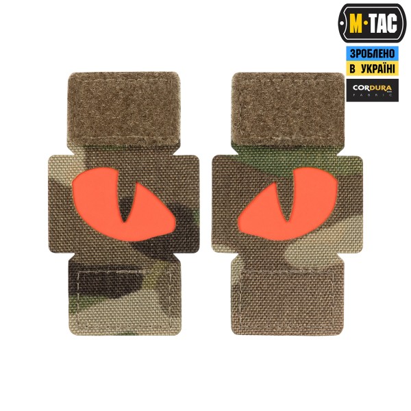 M-Tac нашивка Tiger Eyes Laser Cut (пара) Multicam/Red/GID - 51500998